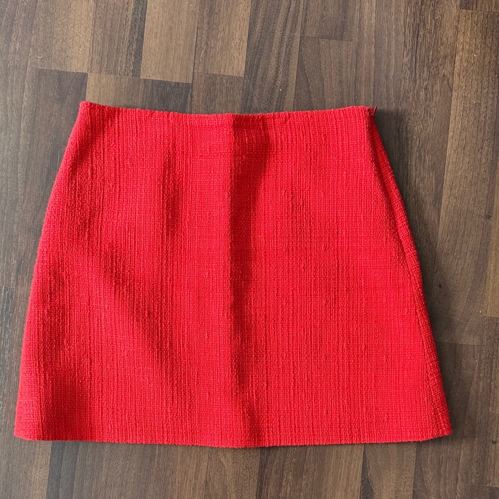 Theory Red Mini Skirt